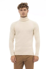 Alpha Studio Beige Alpaca Men Sweater - IT52 | XL - Sweaters