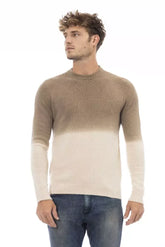 Alpha Studio Beige Alpaca Men Sweater - Sweaters
