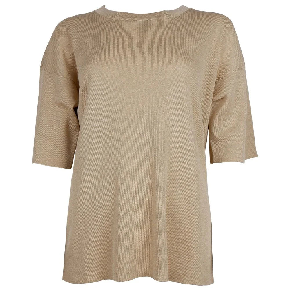 Alpha Studio Beige Viscose Sweater - Sweaters