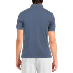 Alpha Studio Blue Cotton Polo Shirt - Polos