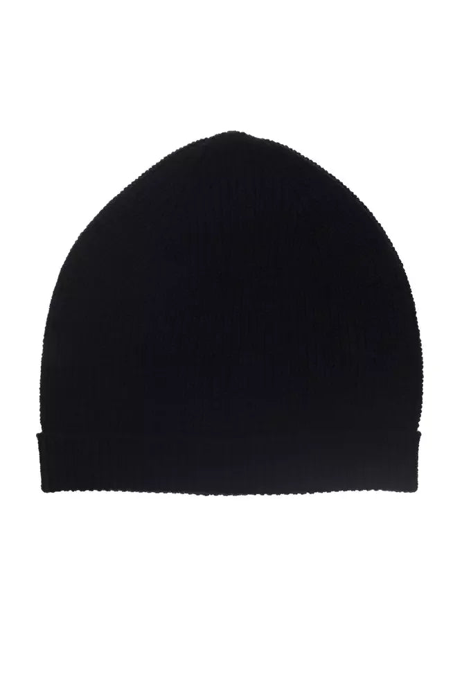 Alpha Studio Blue Merino Wool Men Hat - 46 cm - Beanies