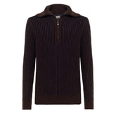 Alpha Studio Brown Wool Sweater