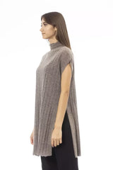 Alpha Studio Brown Wool Women Sweater - Sweaters