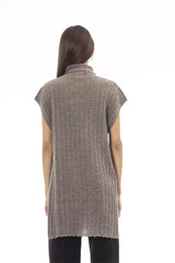Alpha Studio Brown Wool Women Sweater - Sweaters