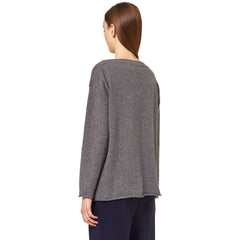 Alpha Studio Gray Cashmere Sweater - Sweaters