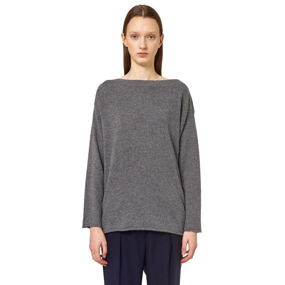 Alpha Studio Gray Cashmere Sweater - Sweaters