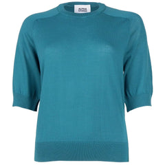 Alpha Studio Green Cotton Sweater - Sweaters