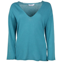 Alpha Studio Green Cotton Sweater - Sweaters
