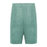 Alpha Studio Green Linen Short - IT52 | XL - Bermudas