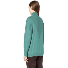 Alpha Studio Green Silk Sweater - Sweaters