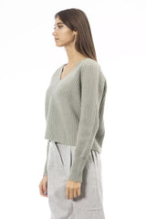 Alpha Studio Green Wool Women Sweater - IT42|M - Sweaters