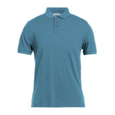 Alpha Studio Light Blue Cotton Men Polo Shirt - IT52 | XL - Polos