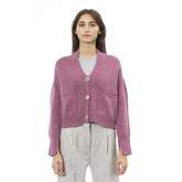 Alpha Studio Multicolor Merino Wool Women Cardigan - IT44|L - Cardigans