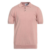 Alpha Studio Pink Cotton Polo Shirt - Polos