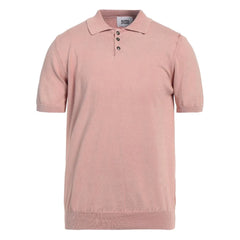 Alpha Studio Pink Cotton Polo Shirt - Polos