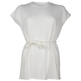 Alpha Studio White Cotton Dress - IT40|S - Dresses