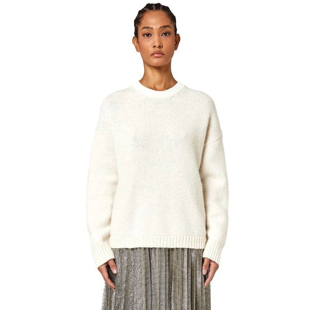 Alpha Studio White Recycled Wool Women Sweater - IT46 | L - Sweaters