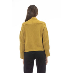 Alpha Studio Yellow Merino Wool Women Cardigan - IT42|M - Cardigans