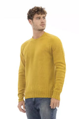 Alpha Studio Yellow Wool Men Sweater - Sweaters