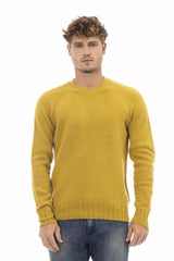 Alpha Studio Yellow Wool Men Sweater - Sweaters