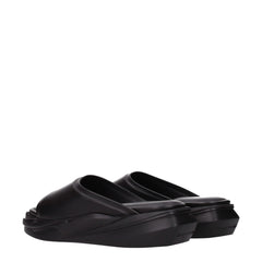 Alyx Black Leather Slippers Sandals - Sandals