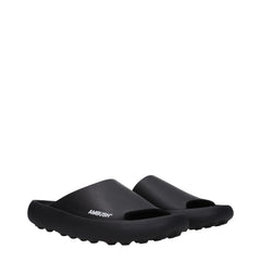 Ambush Black Cotton Slippers Sandals - EU40/US7 - Sandals