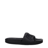 Ambush Black Leather Slippers Sandals - Sandals