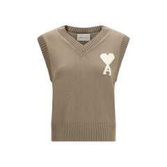 Ami Paris Beige Fleece Wool Sweatshirt