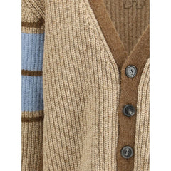 Ami Paris Beige Wool Cardigan - M