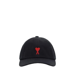 Ami Paris Black Cotton Cap (Baseball Hat) - UNI