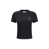 Ami Paris Black Cotton T-Shirt