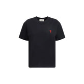 Ami Paris Black Cotton T-Shirt - XS