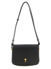 Ami Paris Black Cowhide Crossbody Bag