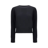 Ami Paris Black Merino Wool Sweatshirt
