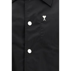 Ami Paris Black Polyamide Shell Jacket - Trucker Jackets