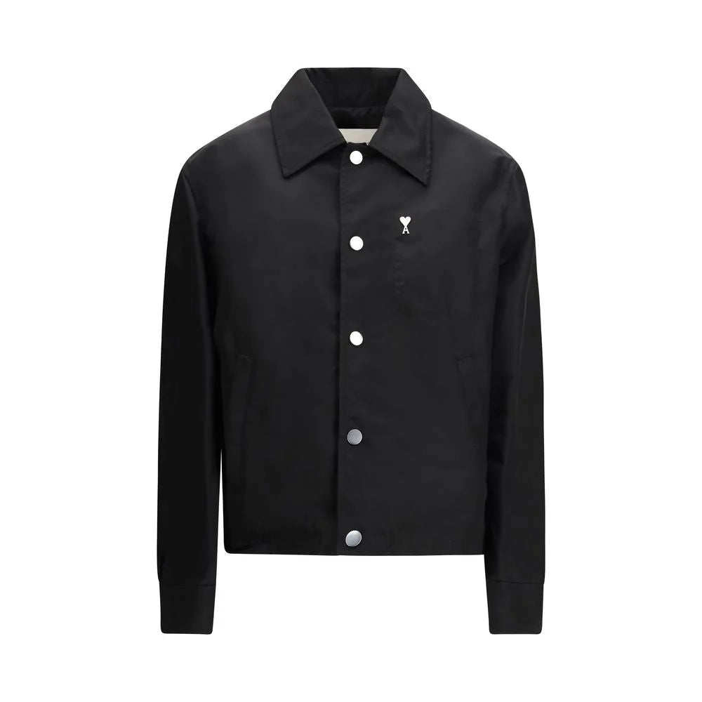 Ami Paris Black Polyamide Shell Jacket - Trucker Jackets