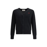 Ami Paris Black Wool Cardigan