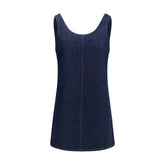 Ami Paris Blue Cotton Casual Dress