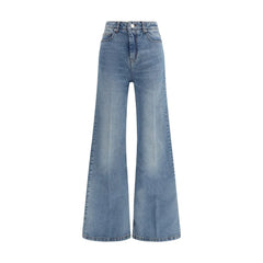 Ami Paris Blue Cotton Flared Jeans - 27