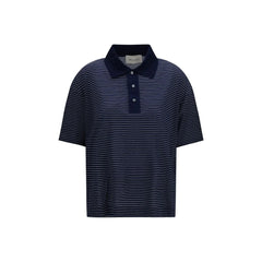 Ami Paris Blue Cotton Polo Shirt