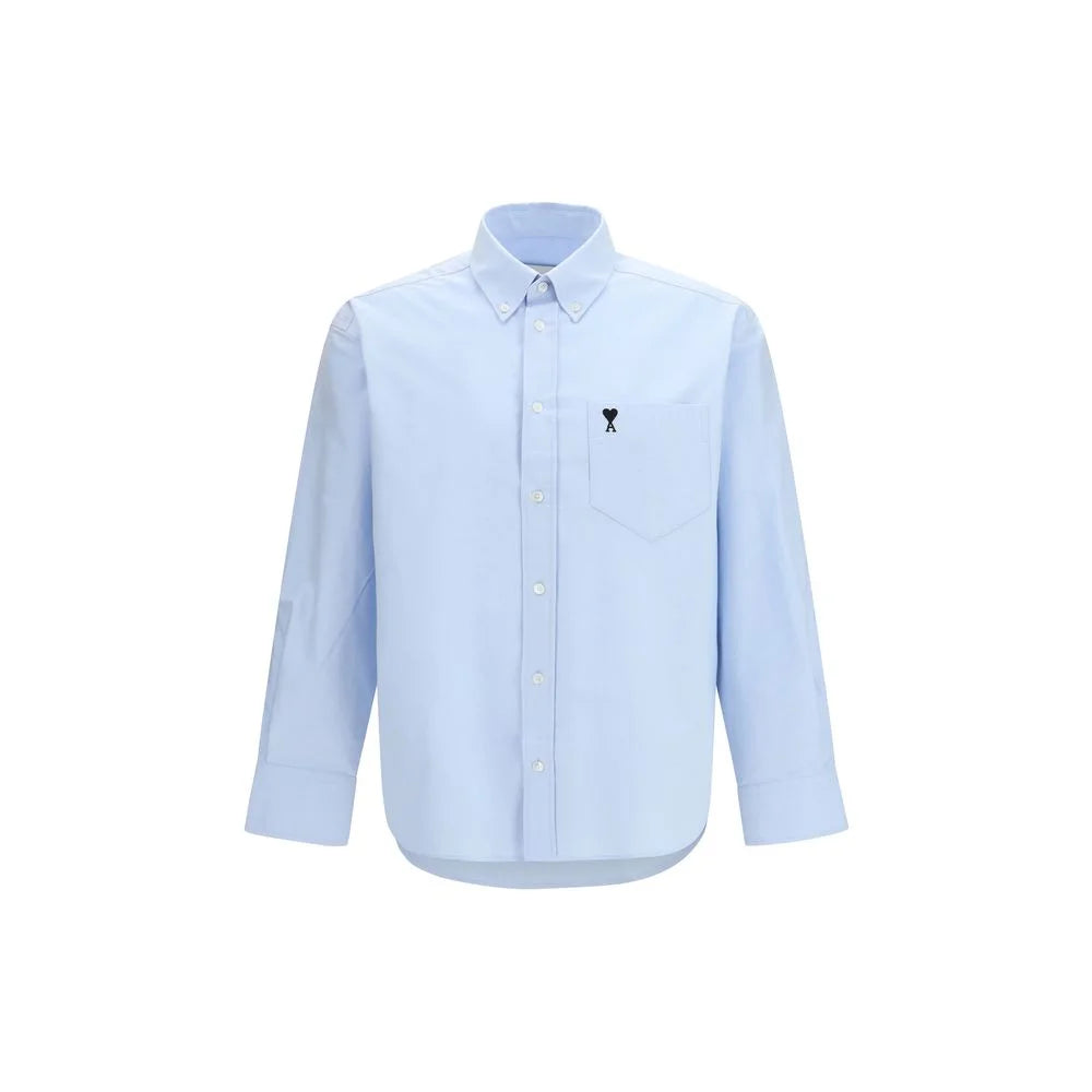 Ami Paris Blue Cotton Shirt