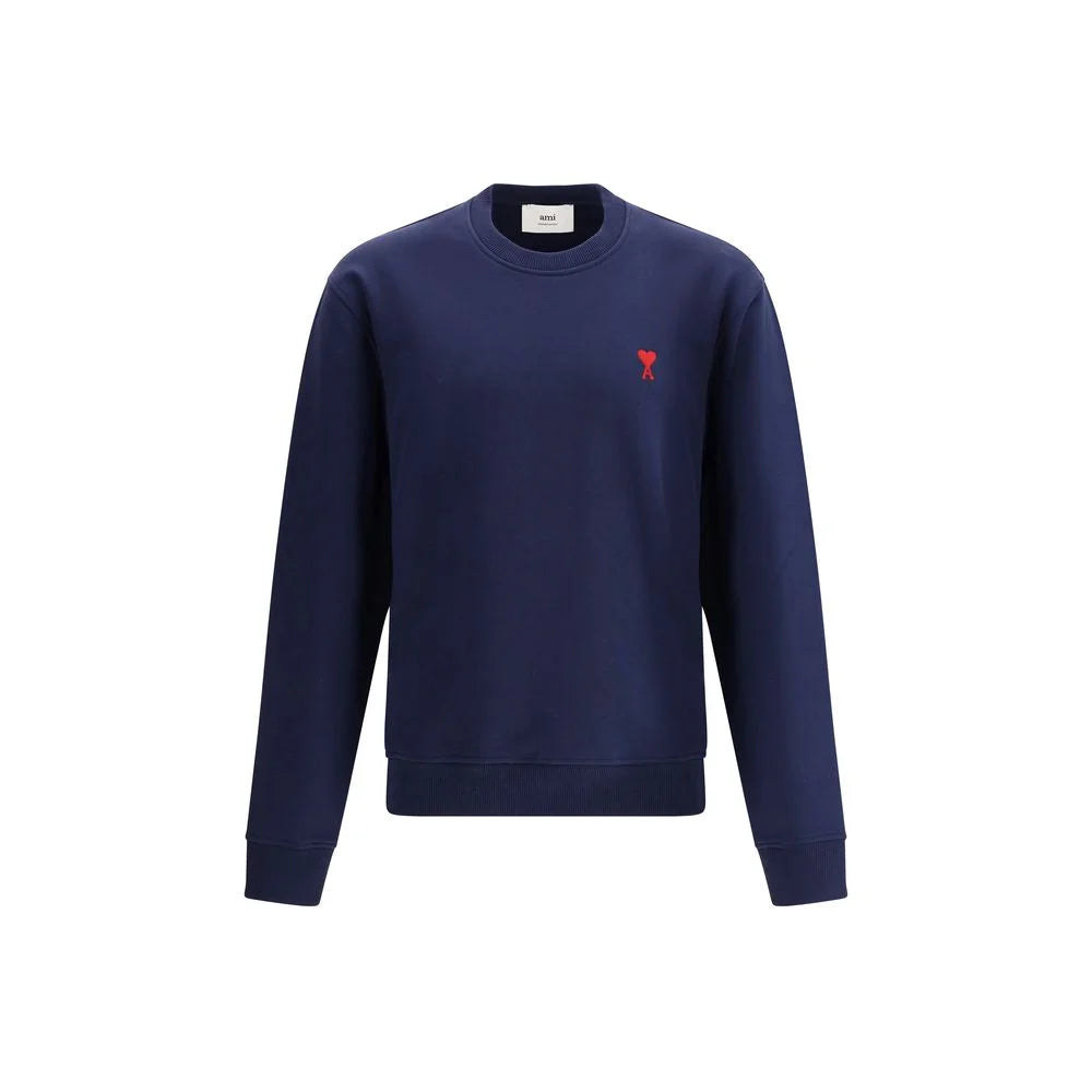 Ami Paris Blue Cotton Sweatshirt - XXL
