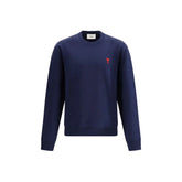 Ami Paris Blue Cotton Sweatshirt - XXL