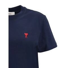 Ami Paris Blue Cotton T-Shirt - S
