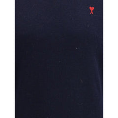 Ami Paris Blue Merino Wool Sweatshirt