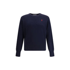 Ami Paris Blue Merino Wool Sweatshirt