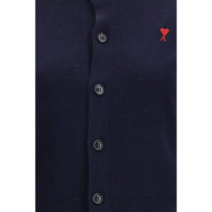 Ami Paris Blue Wool Cardigan