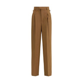 Ami Paris Brown Wool Casual Pants - IT36 | XS - Trousers