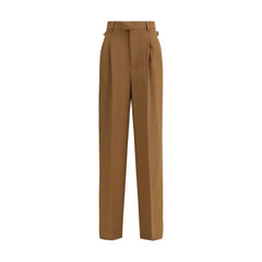 Ami Paris Brown Wool Casual Pants - IT36 | XS - Trousers