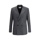 Ami Paris Double-breasted Blazer in Virgin Wool - Sport Jackets